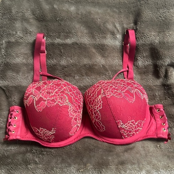 CACIQUE Boost Balconette Dark Red Sz 38DD - Picture 1 of 8